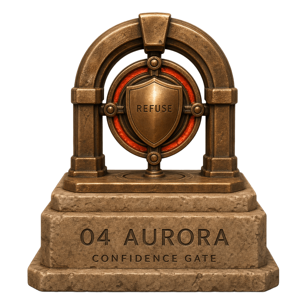 AURORA confidence gate lockbox artifact